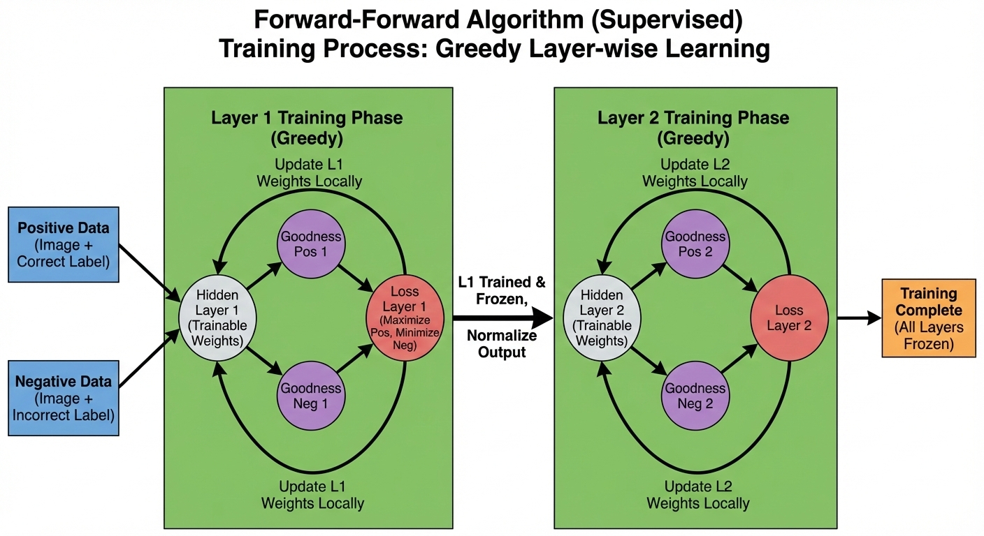 [딥러닝] 역전파의 대안? FF 알고리즘 (Forward-Forward Algorithm) 이해와 Two-Tower 최적화 ...